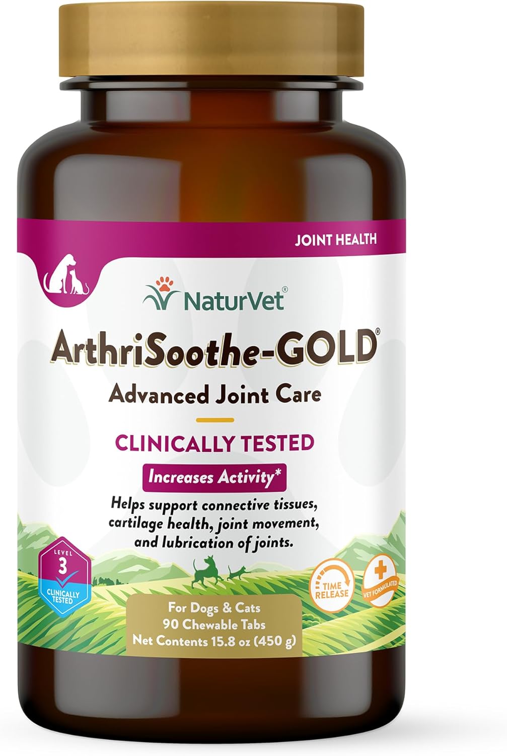 NaturVet ArthriSoothe-GOLD Advanced Joint Care 90 Chewable Tabs