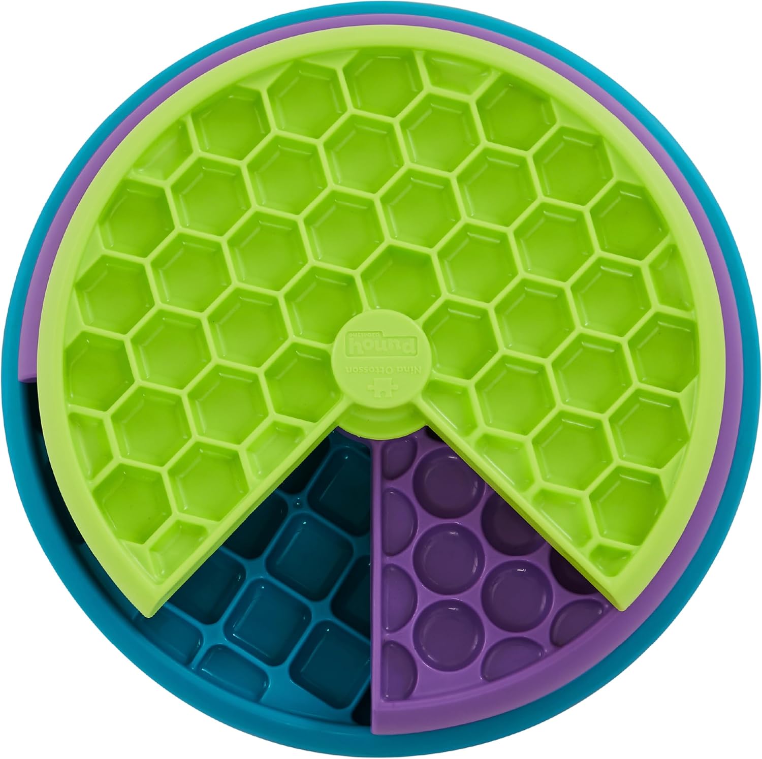 Outward Hound by Nina Ottosson Lickin' Layers 3-in-1 Interactive Dog Feeder Puzzle, Lick Mat & Slow Feeder Bowl