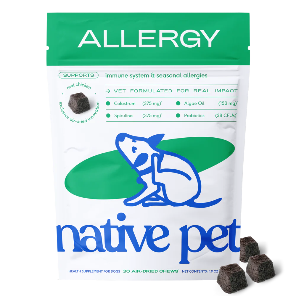 Native Pet Allergy Chews – Immune & Seasonal Allergy Support for Dogs - 20% OFF USE CODE WAG20