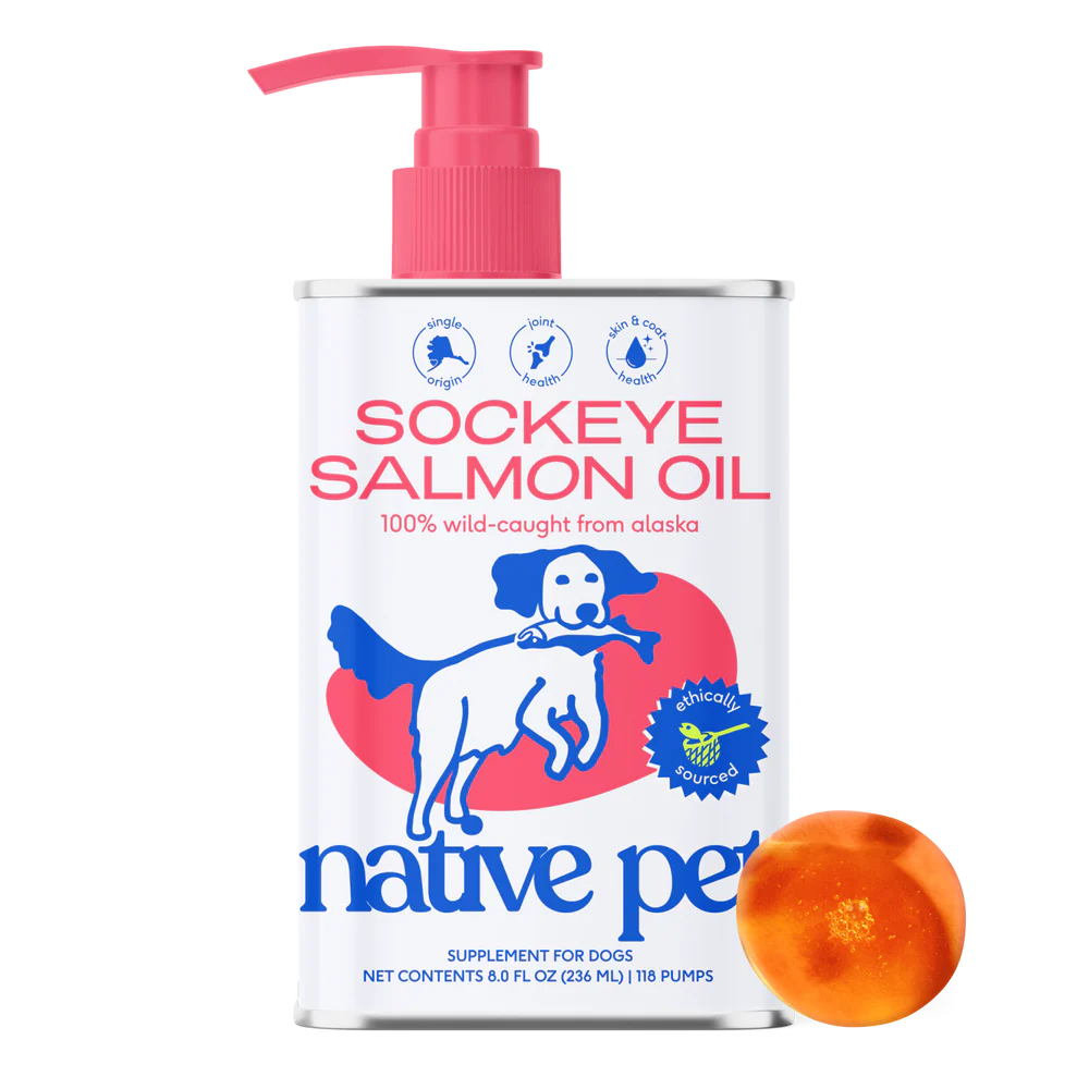 Native Pet Sockeye Salmon Oil – Wild-Caught Supplement for Dogs - 20% OFF USE CODE WAG20
