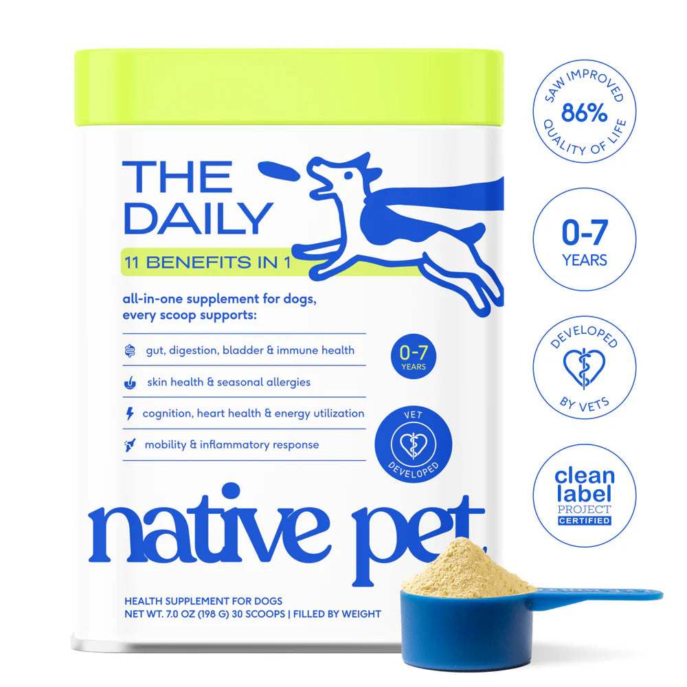 Native Pet The Daily – 11-in-1 Daily Supplement for Dogs - 20% OFF USE CODE WAG20
