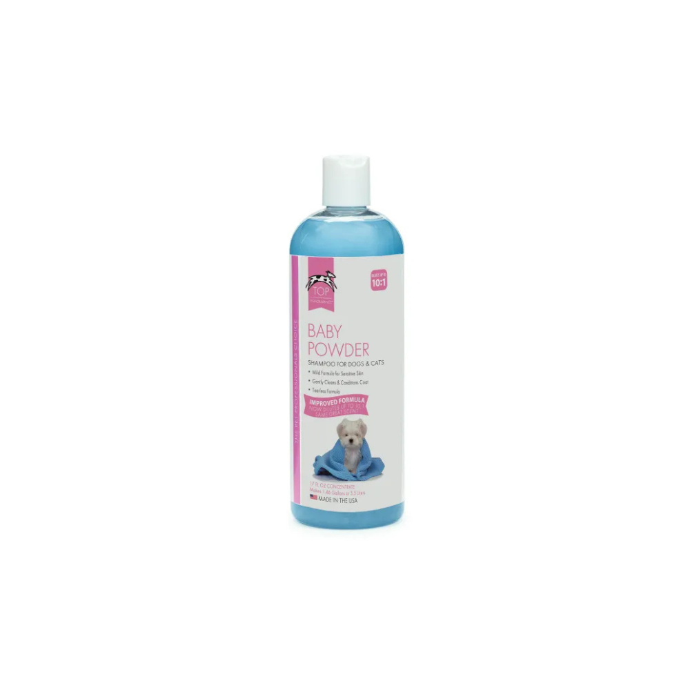 Top Performance Baby Powder Pet Shampoo, 17 Oz. – Gentle Formula for Puppies, Kittens & Sensitive Skin
