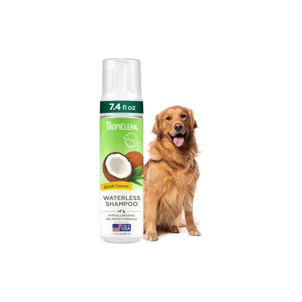 TropiClean Hypoallergenic Waterless Dog Shampoo – 7.4oz